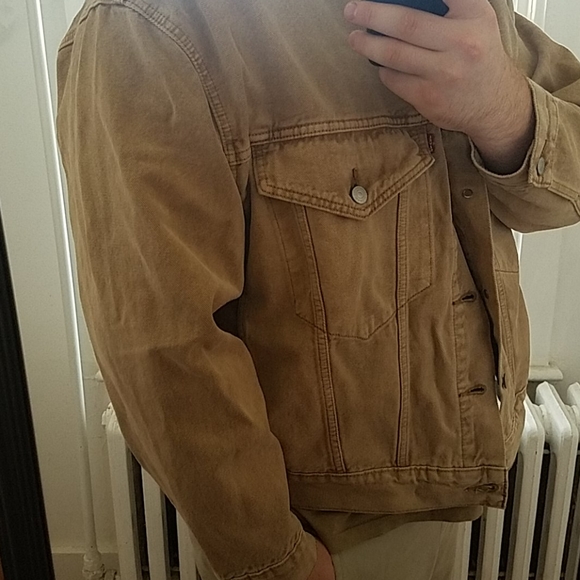 Coats | Levi Tan Denim Jacket | Poshmark